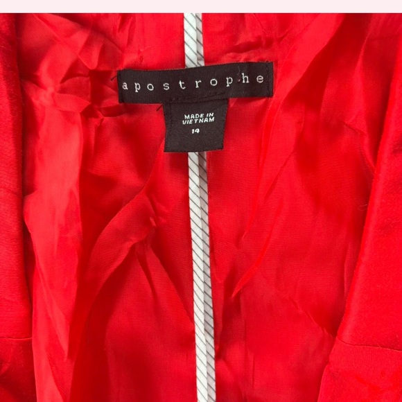 Apostrophe Women's Red Blazer - Picture 2 of 4